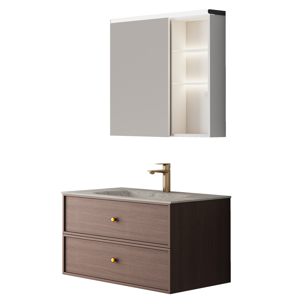 BC6302-090热弯岩板款 生态实木91桃色软件柜