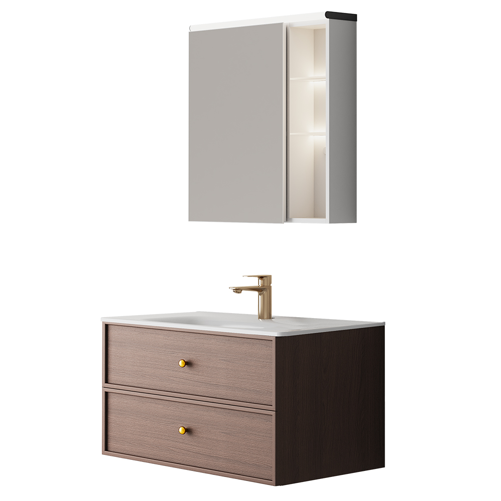 BC6302-080陶瓷盆款 生态实木91桃色软件柜